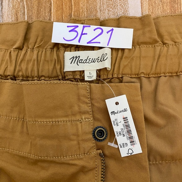 🆕 Madewell Paperbag Utility Shorts High Waisted Women’s Size L Toffee Tan - Picture 5 of 8